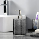 Axya Transparent Gray Bathroom Set: Mouthwash Cup, Storage Tray, Soap Dispenser & Accessories