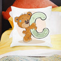 Axyaa Cartoon Bear Alphabet Print Cushion Cover - Children's Room Decor