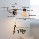 Axyaa Swing Arm LED Wall Lamp - White Ceramic Interior Mirror Light