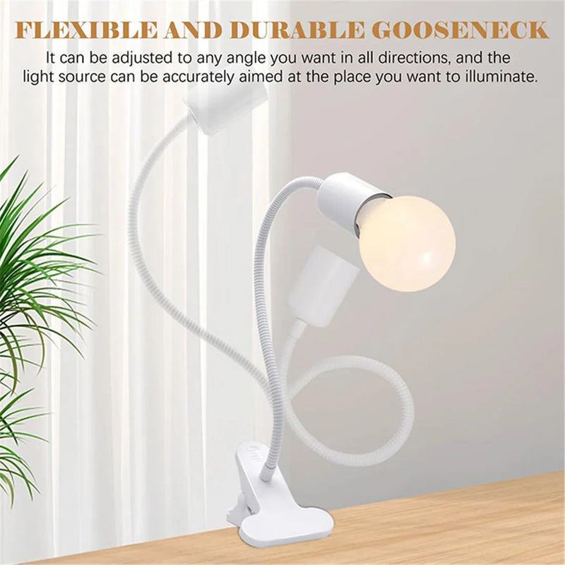 Axyaa Dimmable Clip-On Lamp Holder for Headboard Study and Turtle Heat Lamps