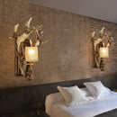 Axyaa Antler Headband Retro Wall Lamp | Wooden Wall Lights for Home Decor