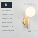 Axyaa Scandinavian Brass Wall Sconce with Glass Shade for Modern Home Decor