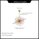 Axyaa Colorful Dandelion Ceiling Lamps: Modern Personalized Chandelier for Kid's Room