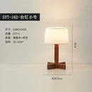 Axyaa Wabi-sabi Walnut Wood Zen Table Lamp LED E27 Fabric Lampshade