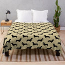 Axyaa Dachshund Dog Fleece Blanket - Lightweight Wiener Dog Throw Blanket