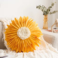 Axyaa Velvet Pink White 3D Chrysanthemum Throw Pillow Bouquet Model
