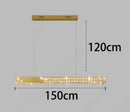 Axyaa Crystal Chandelier: Modern Stair Pendant Lamp for Living Room Interior Lighting
