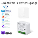 Axyaa Smart WiFi Switch Receiver with RF433MHz Wireless Panel Switch for Home Appliances