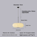 Axyaa Wabi-Sabi Silk Pumpkin Hanging Chandelier for Restaurant Tea Living Room Bedroom