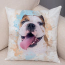 Axyaa Watercolor Dog Pillow - Cozy Pet Animal Pillow for Home Sofa