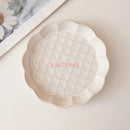 Axyaa Lace Bone Plate: Elegant Pre-Dinner Side Dish & Dessert Plate