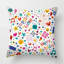 Axyaa Geometric Animal Pattern Cushion Cover for Sofa, Chair, Children's Room