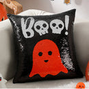 Axyaa Halloween Sequin Ghost Flip-Out Pillowcase: Sofa, Headboard, Cushion Cover