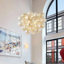 Axyaa Modern Glass Ball Chandelier Color Hanging Pendant Light for Living Room
