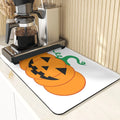 Axyaa Cute Turkey Pumpkin Kitchen Coasters Absorbent Non-Slip Thanksgiving Mat
