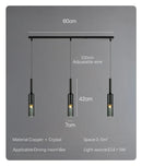 Axyaa Nordic Glass LED Chandelier for Minimalist Home Decor Lighting