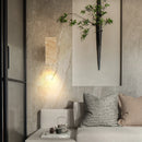 Axyaa Led Travertine Stone Wall Sconce Light for Bedroom Living Room