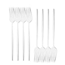 Axyaa Stainless Steel Dinner Fork Set - 8 Pcs Cutlery Dining Tableware
