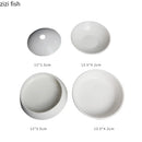 Axya 4-Layer Ceramic Serving Plate Set for Dinner, Dessert, Snacks, Sashimi, Sushi