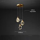 Axyaa Crystal Pendant Chandelier: Luxury Diamond LED Art Lighting for Home Decor & Restaurants