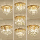 Axyaa Stainless Steel Crystal Ceiling Lights for Hotel Lobby, Bar, Cafe.