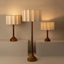 Axyaa Solid Wood Linen LED Table Lamp | Japanese-style Retro Nordic Home Lighting