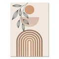 Bohemian Leaf Canvas Poster for Modern Living Room Decor - Axyaa