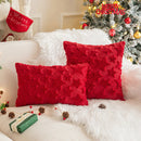 Axyaa Christmas Plush Pillow Cover 45x45cm for Living Room Sofa Home Decor