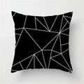 Axyaa Geometric Stripe Pillowcase with English Letter Design