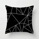 Axyaa Geometric Stripe Pillowcase with English Letter Design
