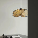 Axyaa Wicker Rattan Pendant Light: Country Style Bamboo Decoration for Dining Room