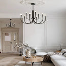 Nordic Luxury Chandelier Black/Gold Ceiling Pendant Light for Living Dining Room - Axyaa Brand