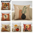 Axyaa Geometric Cushion Cover 45x45cm Linen Pillowcase for Home Bedroom Sofa