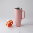 Axyaa 1200ml Car Cup with Flip Lid, Dual Drink Fruit Cup & Insulated Design