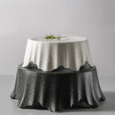 Axyaa Stone Pattern Ceramic Serving Plate Set for Hotel Restaurant - Round Shape