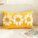 Axyaa Green Velvet 3D Floral Petals Cushion Cover 45x45cm 30x50cm Luxe Home Decor