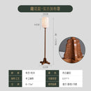 Wabi-sabi Solid Wood Fabric Floor Lamp by Axyaa for Home Decoration