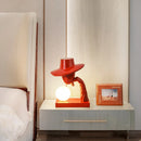 Axya Human Statue Moon Light Desk Lamp Resin Man Decor E27 Bulb Fixture
