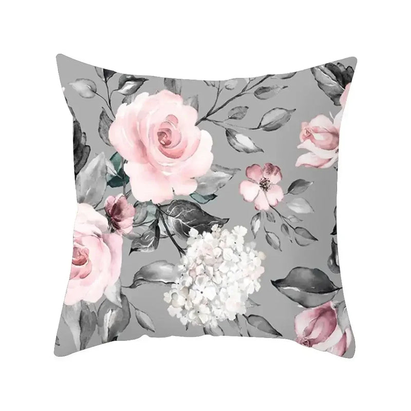 Axyaa Plant Flower Printed Pillow Case for Sofa & Home Decoration