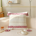 Axyaa Light Luxury Woven Cloth Tassel Throw Pillow - Heavy Craftsmanship