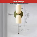Axyaa Colorful Iron LED Wall Lights Double Heads Modern Bedside Lamp