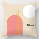 Axyaa Geometric Ginkgo Leaf Print Pillow Cover for Stylish Home & Office Decor