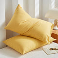 Axyaa Soft Cotton Pillowcase Chequer Grid Pattern 48x74cm Bedding Pillow Cover Set