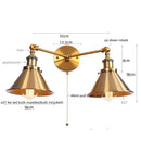 Axyaa Industrial Vintage Double Heads LED Wall Lamp
