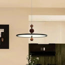 Axyaa Wood Grain LED Pendant Light - Retro Nordic Design