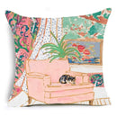 Axyaa Modern Flower Polyester Cushion Cover - 45X45CM