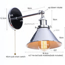 Axyaa Pink Retro LED Wall Light Fixture Industrial Vintage Iron Ambient Luminaire