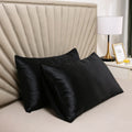 Axyaa Simulated Silk Satin Pillowcases Set of 2 with Envelope Closure