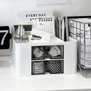 Axyaa Plastic Desk Drawer Organizer Pen Holder Stationery Pencil Storage Box Organize