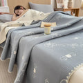Axyaa Cotton Three-Layer Yarn Towel Quilt - Lightweight & Soft